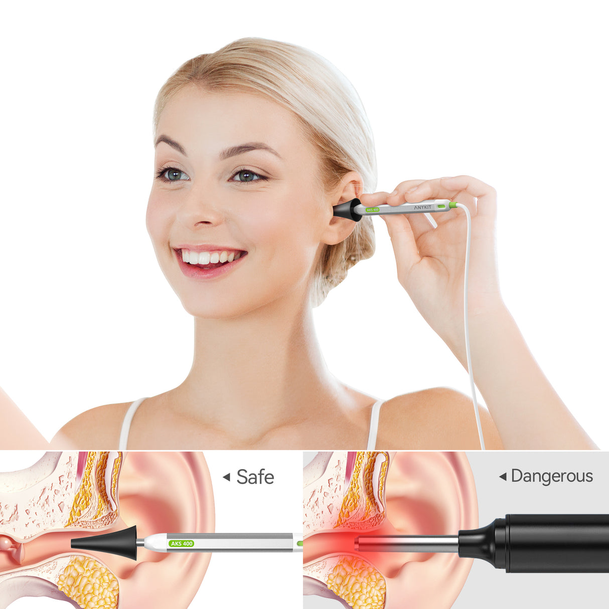 Ear Specula Set for Anykit Digital Otoscope, Replacement Otoscope Tips, Ear Speculum