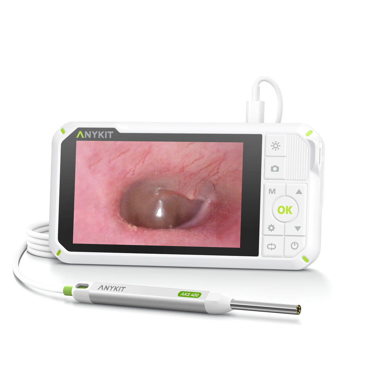 Anykit 4inch IPS Digital Otoscope with Gyroscope
