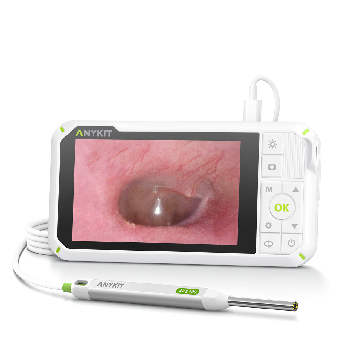 Anykit 4-inch IPS Digital Otoscope with Gyroscope