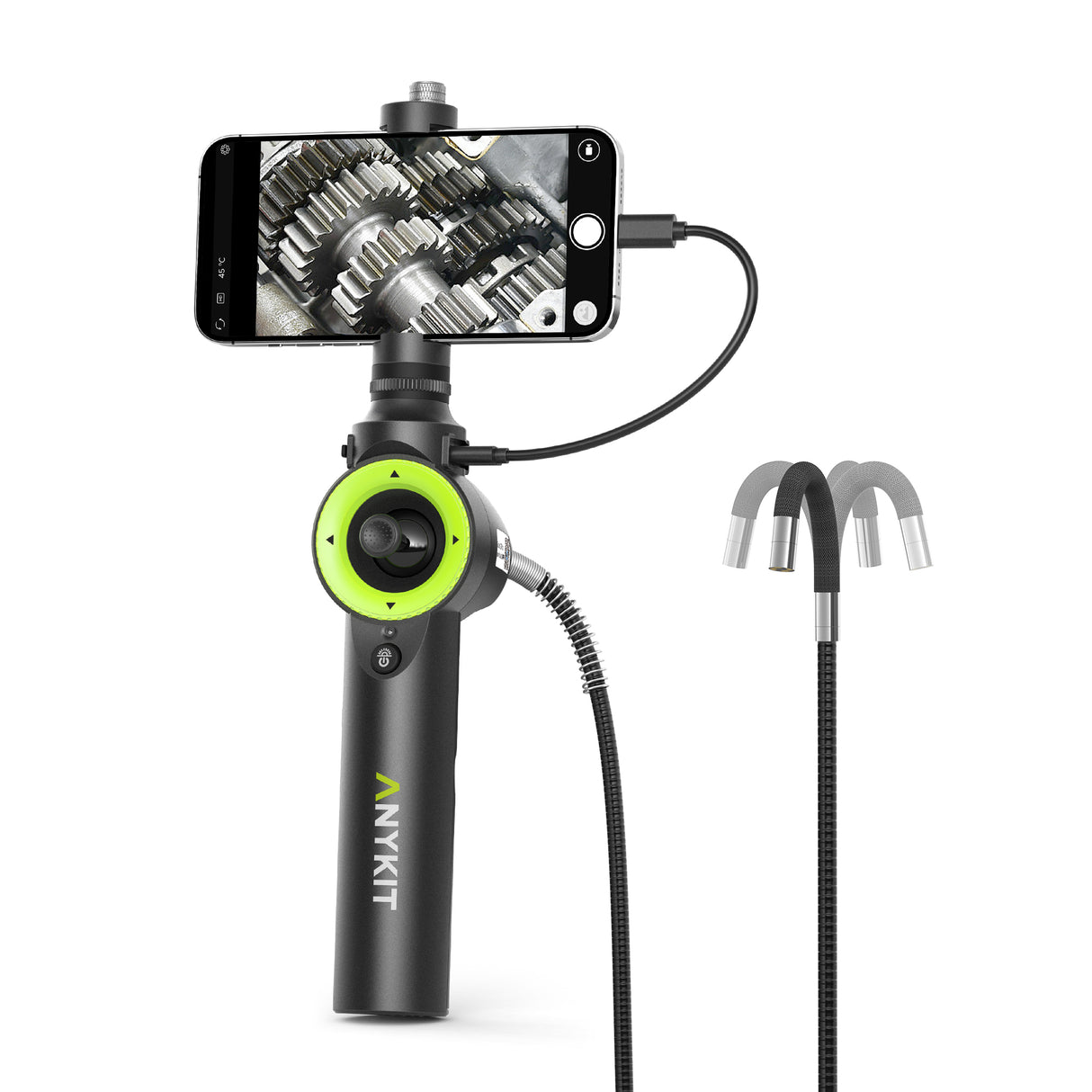 Anykit 360° 4 Ways Articulating Borescope, Articulated Snake Camera Compatible with Phone and Android