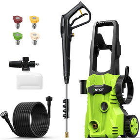 Electric Pressure Washer Power Washers - Anykit 1600 PSI Power Washers Electric Powered Max 1.2 GPM With 4 Quick Connected Nozzles,Water Pressure Washer for Cleaning Car Patio deck Outdoors