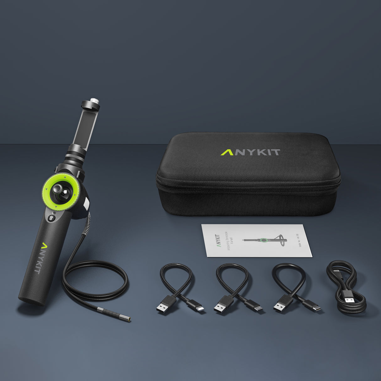 Anykit 360° 4 Ways Articulating Borescope, Articulated Snake Camera Compatible with Phone and Android