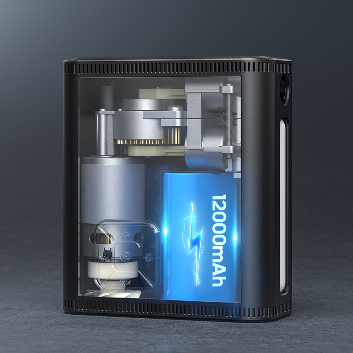 Anykit Tire Inflator Portable Air Pump, 4X Faster Inflation, 12000mAh Battery & 12V DC Dual Power Electric Tire Pump 150PSI with Gauge Pressure for Pickup Trucks, SUVs, Cars, Motorcycle, Bike