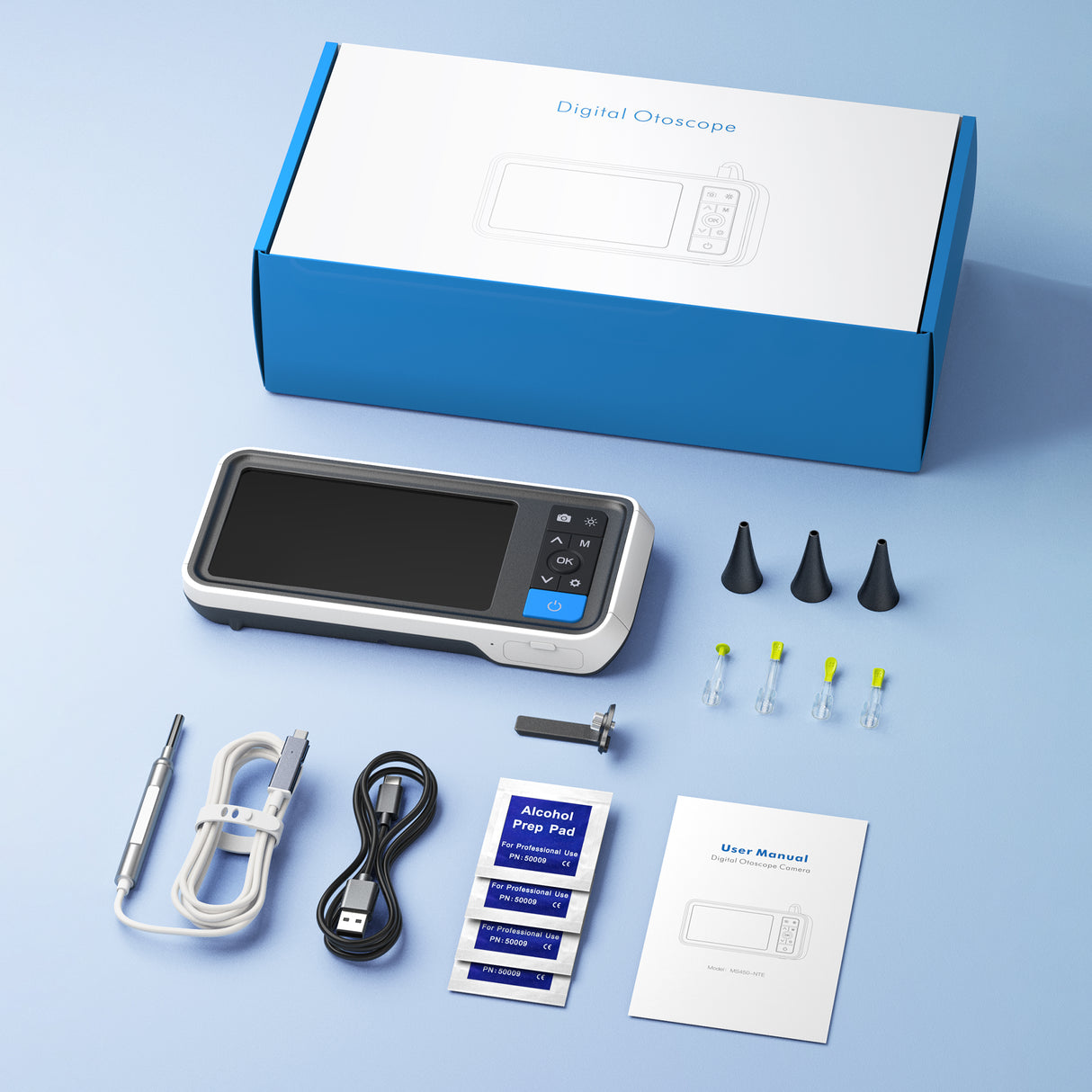 Anykit Digital Otoscope 4.5 Inches Screen, supports Photo Snap and Video Recording