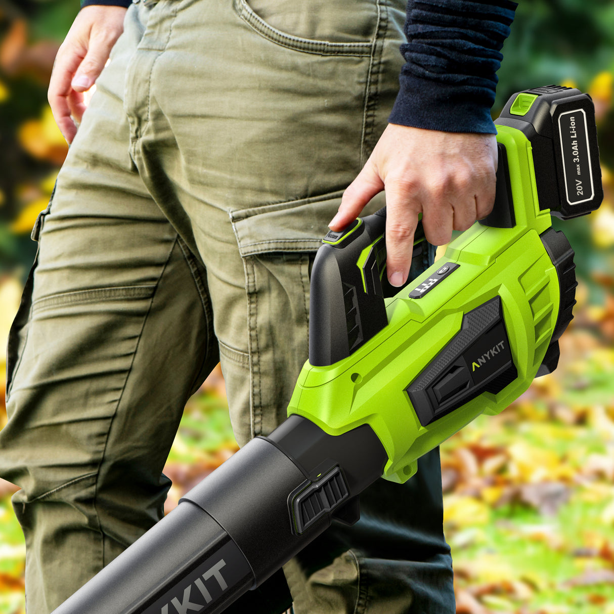 20V 335 CFM Cordless Battery Leaf Blower w/ 3.0Ah Battery & Charger