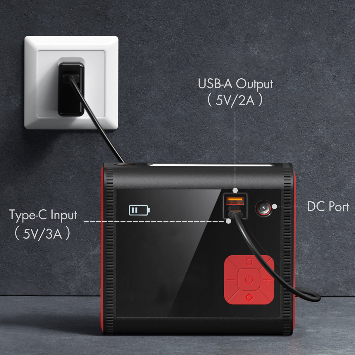 Anykit Tire Inflator Portable Air Pump, 4X Faster Inflation, 12000mAh Battery & 12V DC Dual Power Electric Tire Pump 150PSI with Gauge Pressure for Pickup Trucks, SUVs, Cars, Motorcycle, Bike