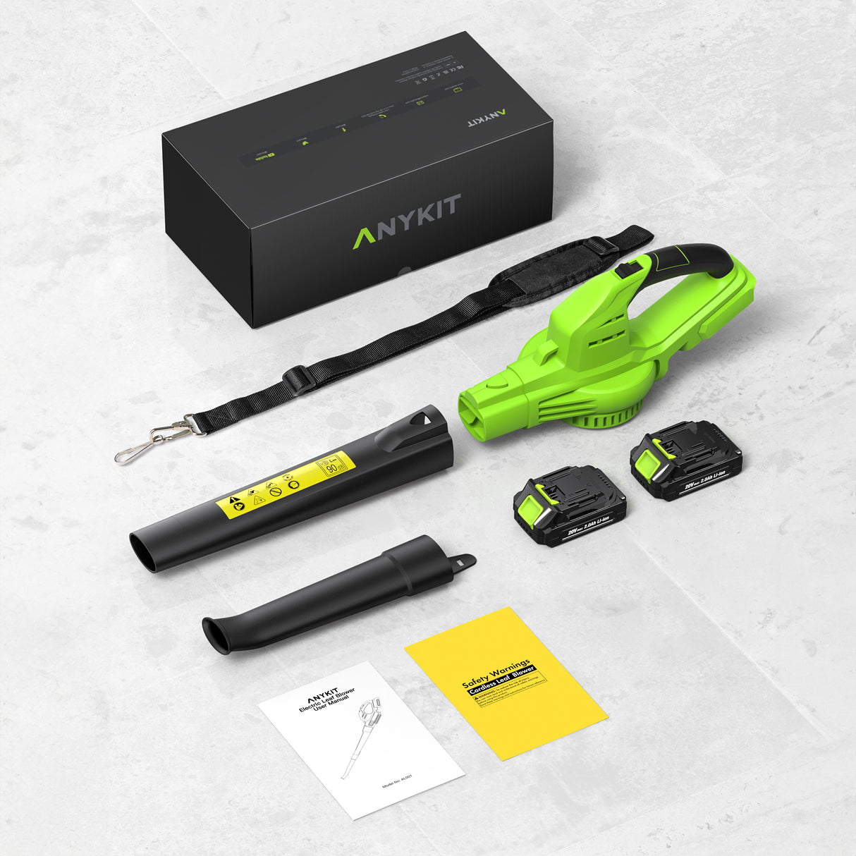 20V 2 Speed Cordless Battery Leaf Blower w/ 2.0Ah Battery & Charger