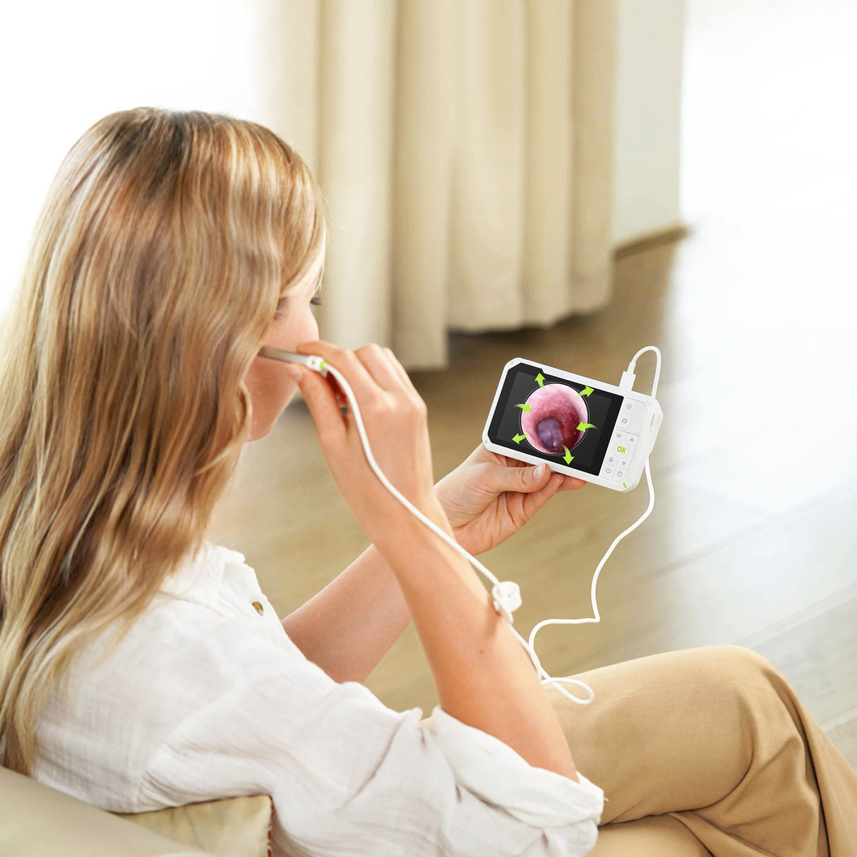 Anykit 4-inch IPS Digital Otoscope with Gyroscope