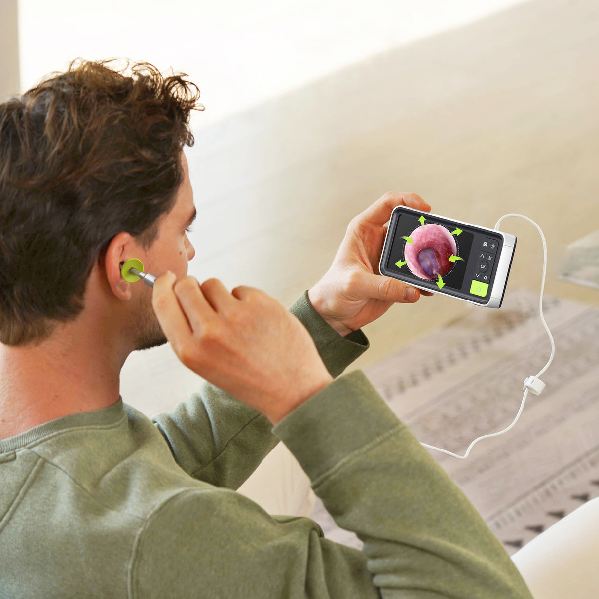 Anykit 4.5 Inches Screen Digital Otoscope with Gyroscope