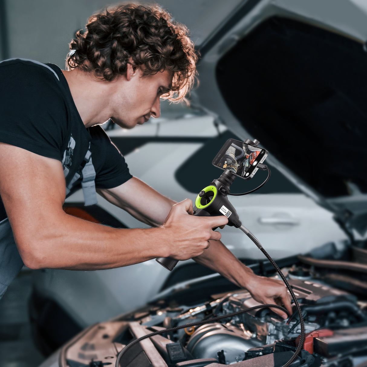 Anykit 360° 4 Ways Articulating Borescope, Articulated Snake Camera Compatible with Phone and Android