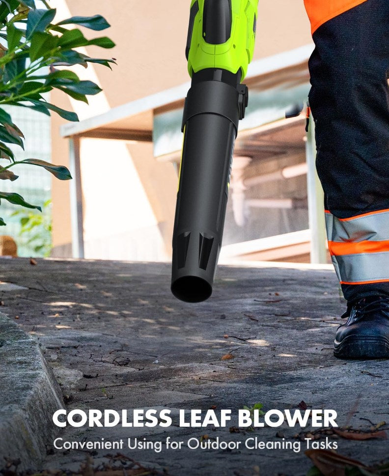 Leaf Blower Cordless with Battery and Charger - Anykit 20V Electric Leaf Blower 2 Speed Modes, Blower Cordless Battery Leaf Blower for Clearing Deck Sidewalk Driveway