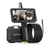 Anykit 6" IPS Screen Endoscope Camera with Light, Dual Lens Digital Inspection Camera with Split Screen, 1080P Industrial Borescope with WiFi Function,Flexible Gooseneck Snake Plumbing Camera