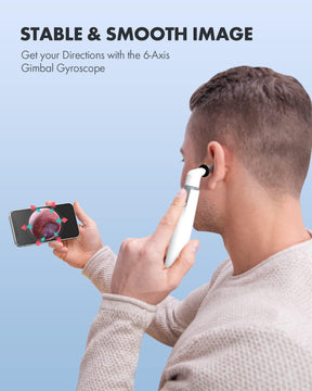 Anykit Wireless Otoscope Ear Camera with Dual View, 3.9mm 720PHD WiFi Ear Scope with Ear Wax Removal Tool for Kids and Adults & Pets, Compatible with Android and iPhone