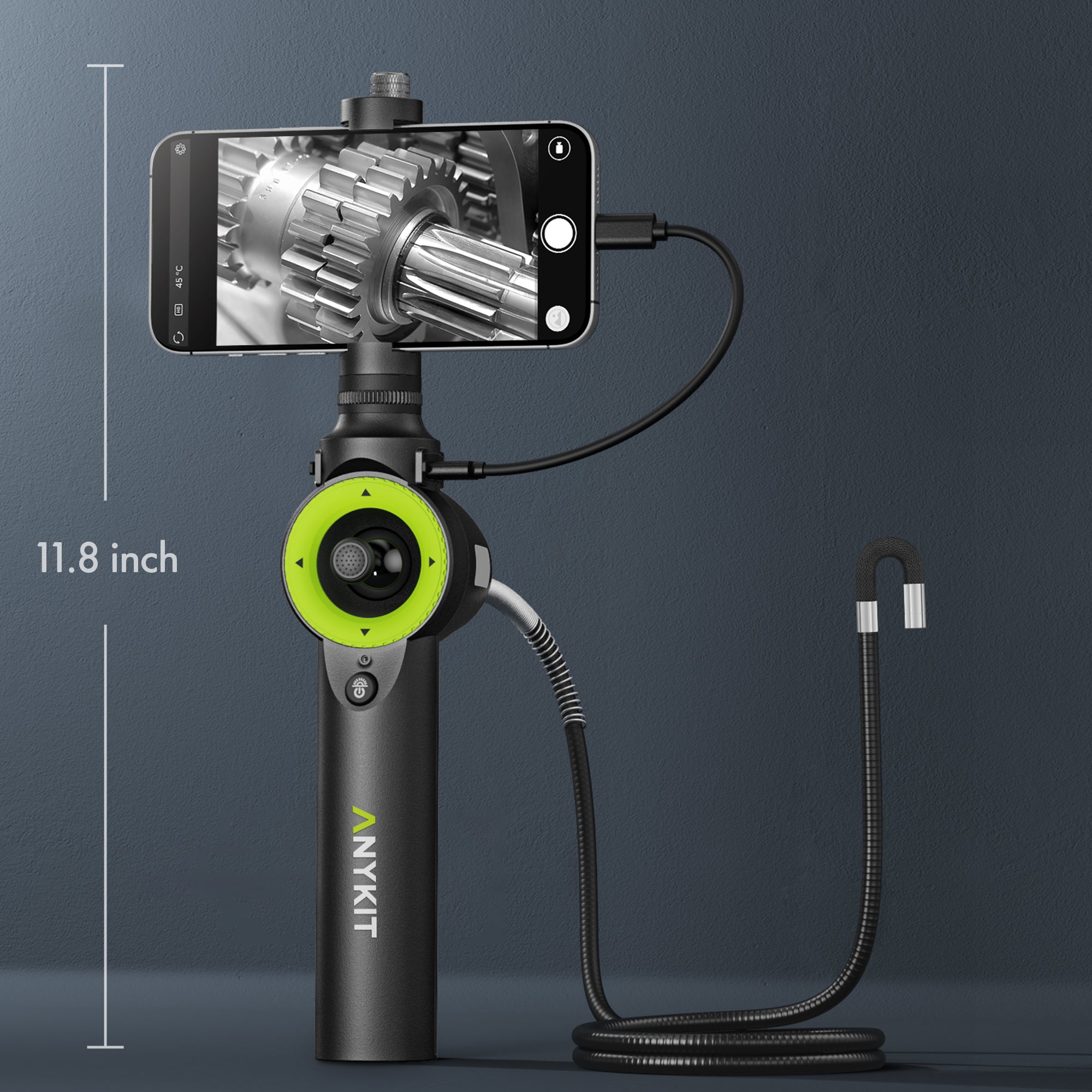 Anykit 360° 4 Ways Articulating Borescope, Articulated Snake Camera Co