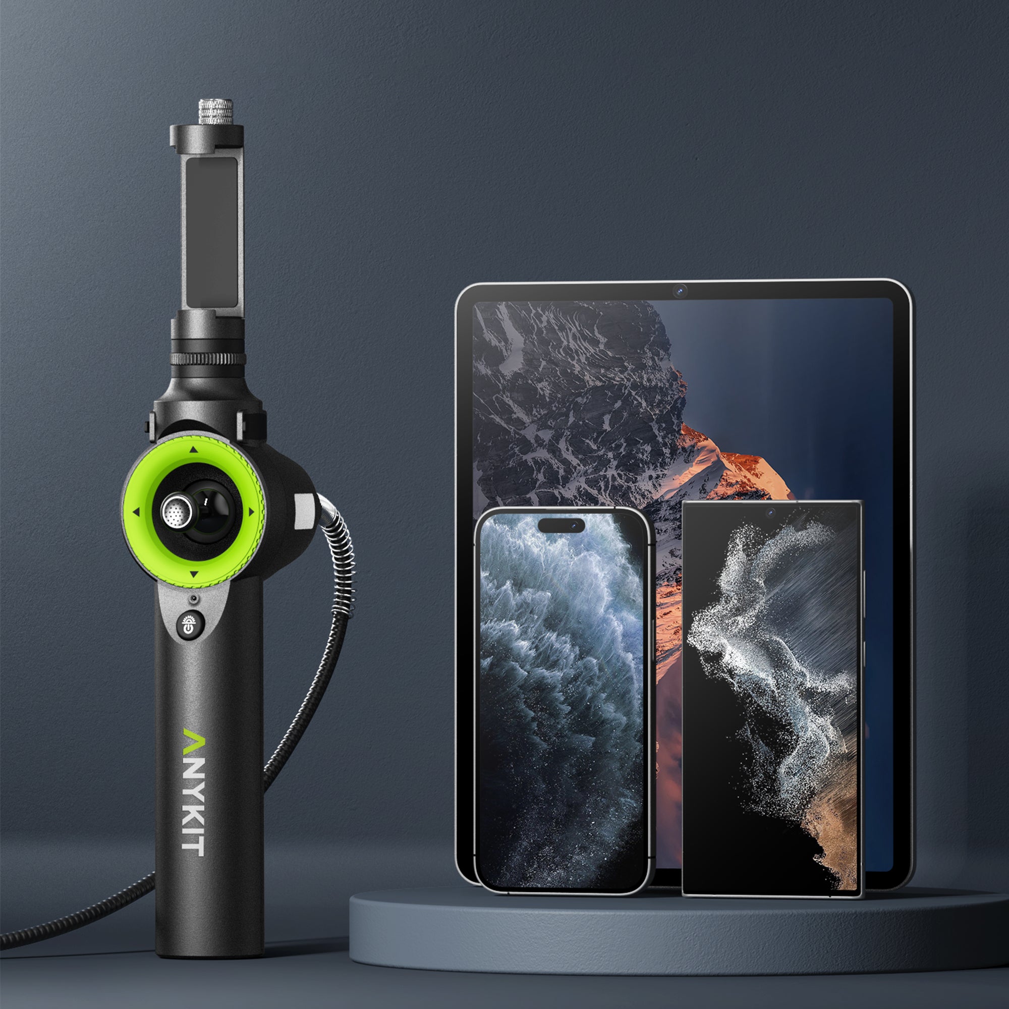 Anykit 360° 4 Ways Articulating Borescope, Articulated Snake Camera Compatible with Phone and Android