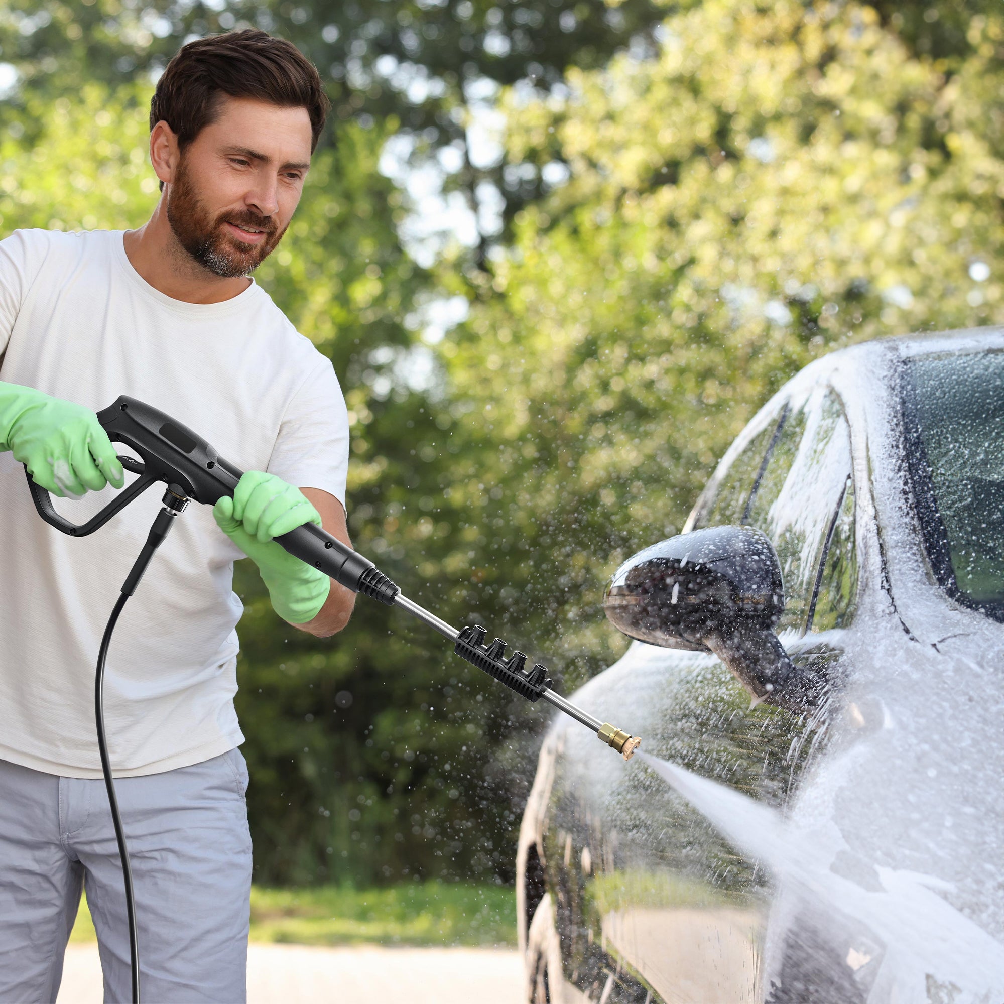 1600 PSI 1.2 GPM Water Pressure Washer - 4 Quick Connected Nozzles