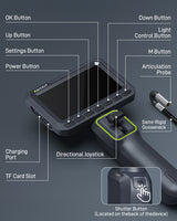 Anykit Articulating Borescope 210° Two-Way 0.22in Slim Probe Endoscope - 6.6FT