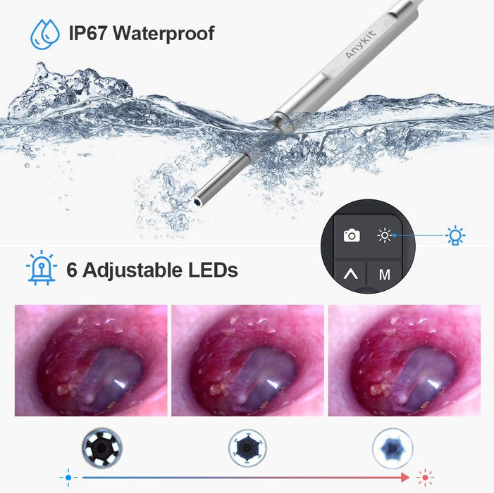 Waterproof Rechargeable Ear Wax Removal Kit with Guinea